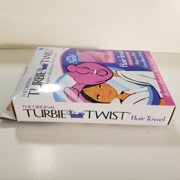 NIB Pink Turbie Twist Microfiber Hair Towel Fast Drying Absorbent Lightweight - Picture 7 of 9